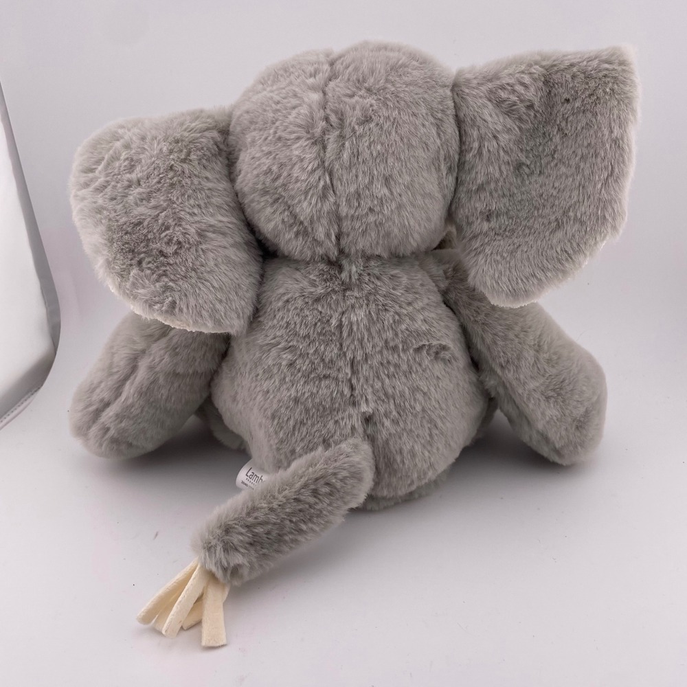 Lambs & Ivy Plush Elephant Soft Stuffed Animal Gray Corduroy Ears Baby Toy - Picture 5 of 6